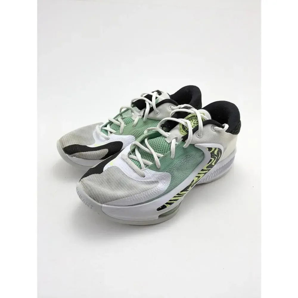 Mens Nike Zoom Freak 4 White Green Athletic Basketball Shoes‎ DJ6149-100 Size 9